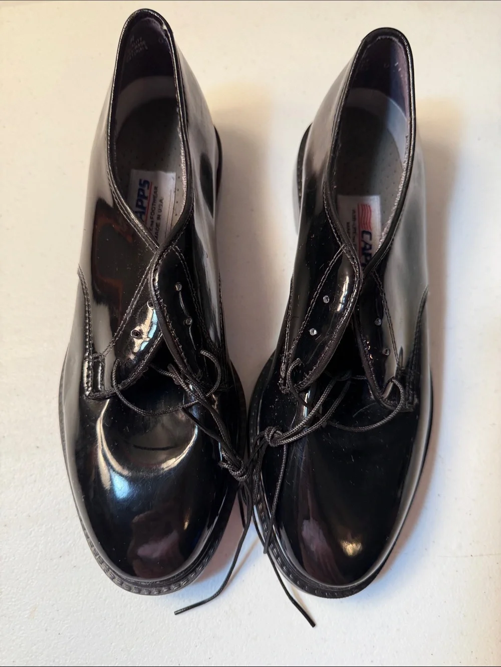Men's Black Patent Chukka Boots - Classic Lace-Up